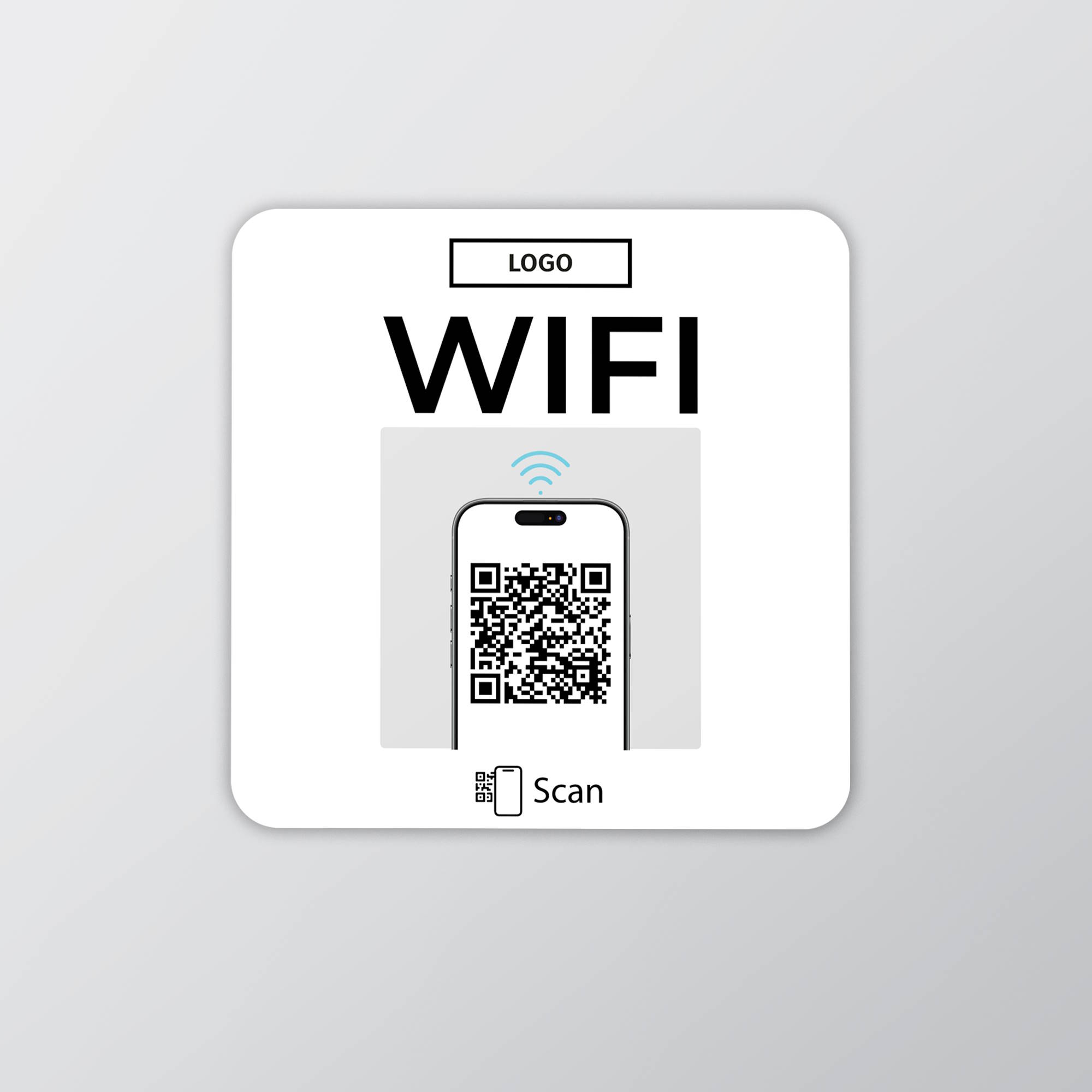 sticker wifi regular WIFI QR Code Aufkleber Sticker Clean – Bild 1