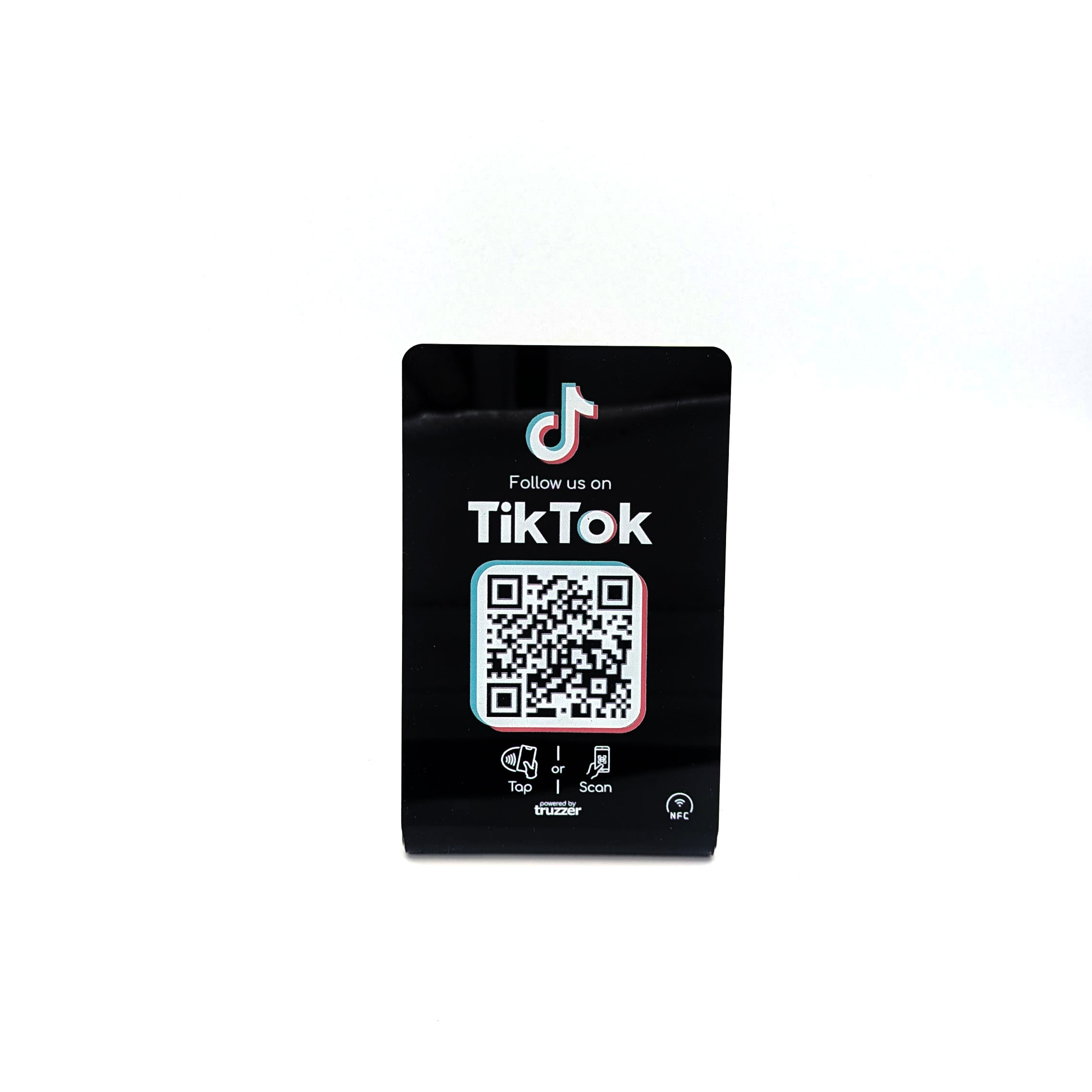 TikTok Follower NFC Tag und QR Code Tischaufsteller