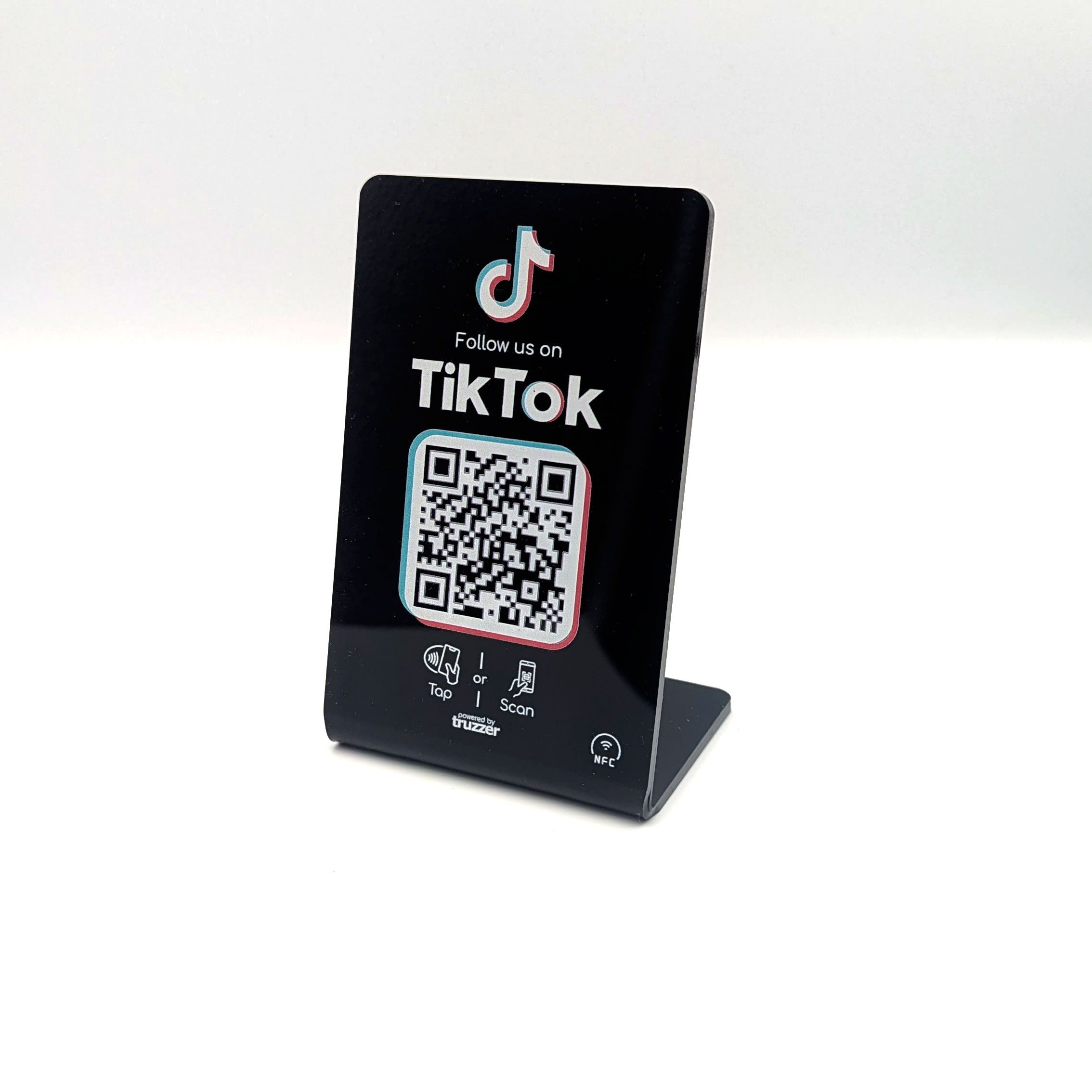 TikTok Follower NFC Tag und QR Code Tischaufsteller