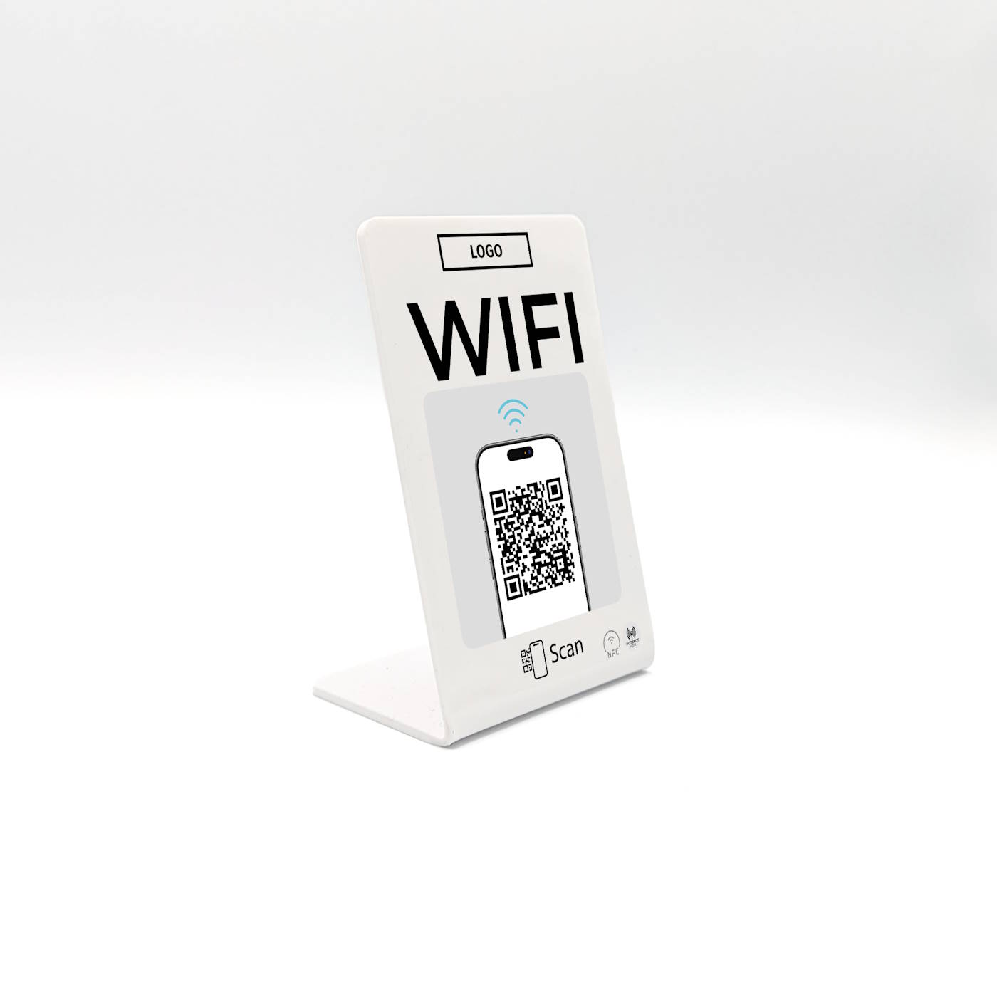 wifi stand hotsport light iso WIFI HOTSPOT LITE QR Code / NFC Tischaufsteller – Bild 1