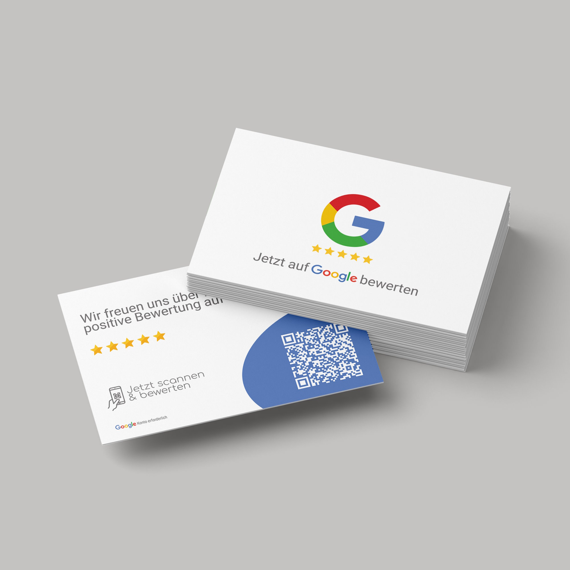 Google Bewertung QR Code Visitenkarte Standard Pro