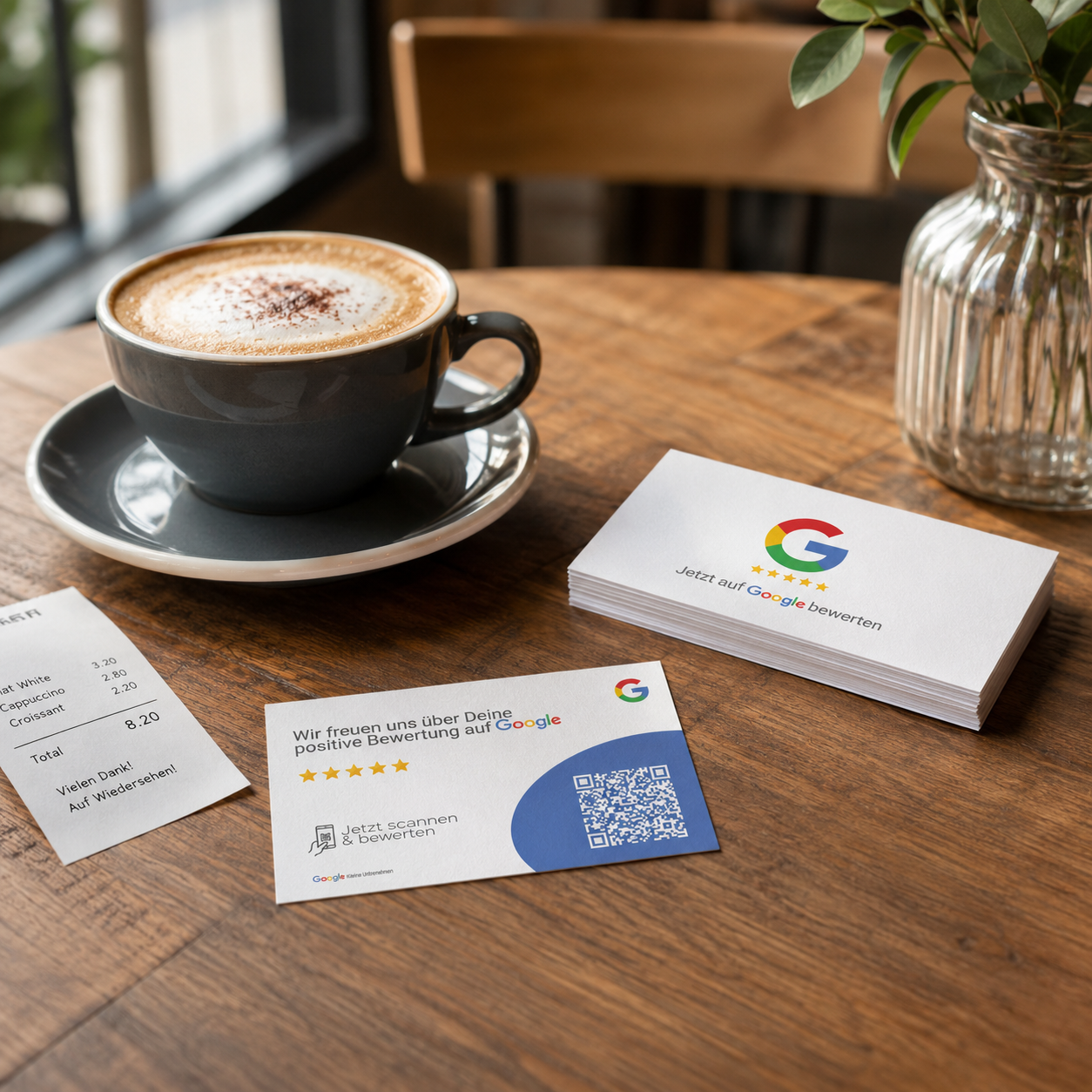 Google Bewertung QR Code Visitenkarte Standard Pro