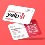 Yelp! Review Business Card Clean with Yelp review QR Code