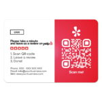 Yelp! Review Business Card Clean with Yelp review QR Code – Bild 4