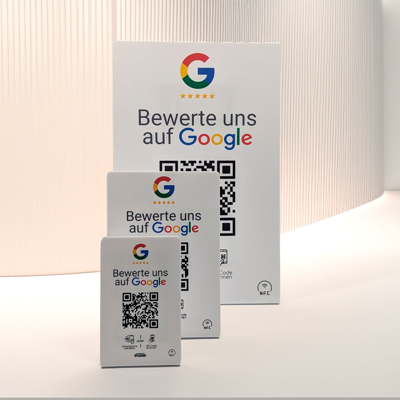 Google Bewertung NFC Aufsteller / Schild / Display Größe XL 29cm