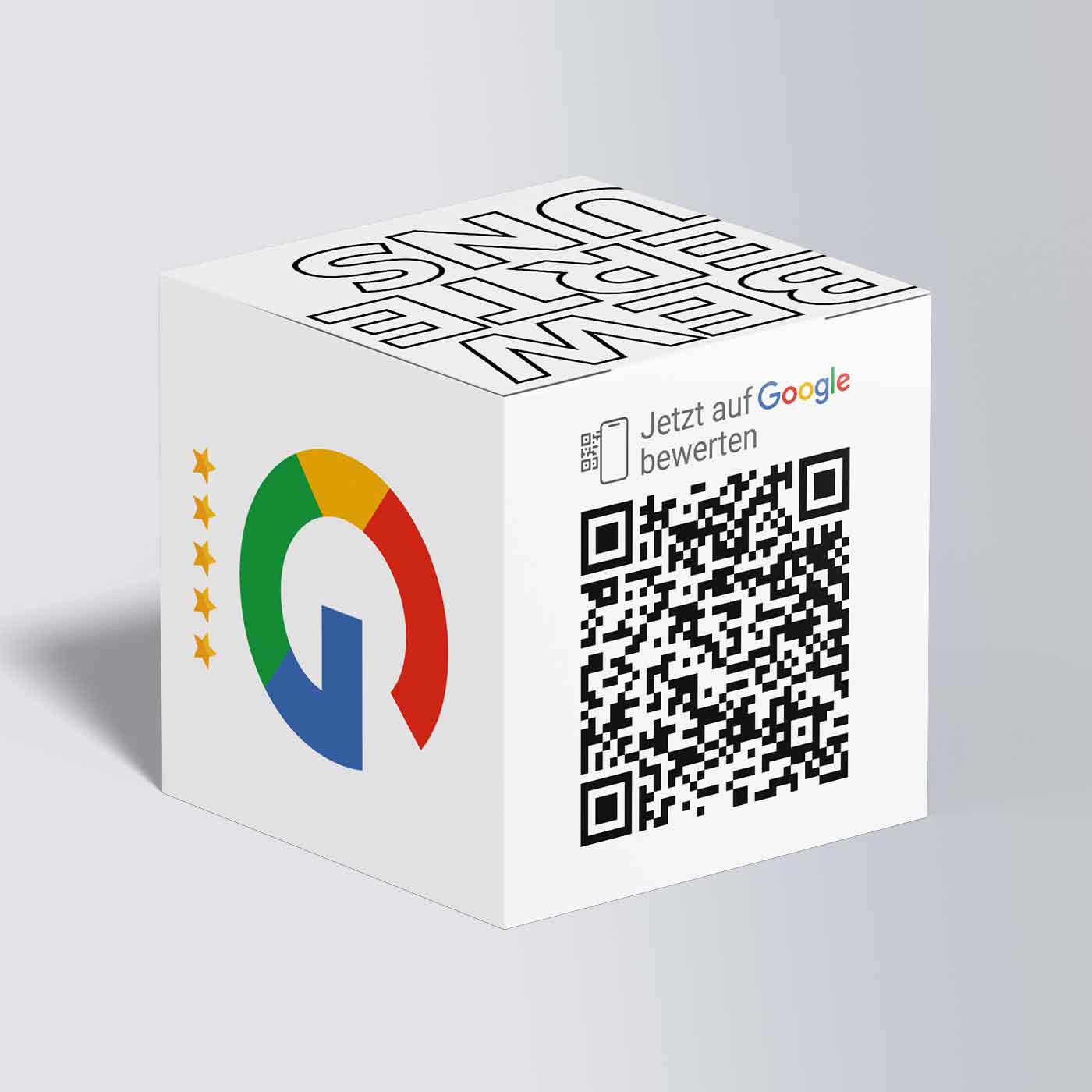 Google Bewertung QR Code Box Clean