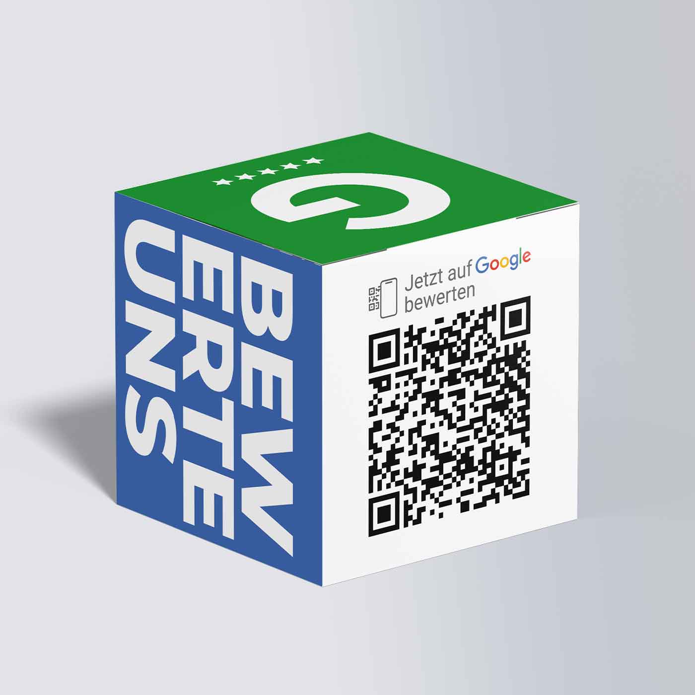 Google Bewertung QR Code Box Color