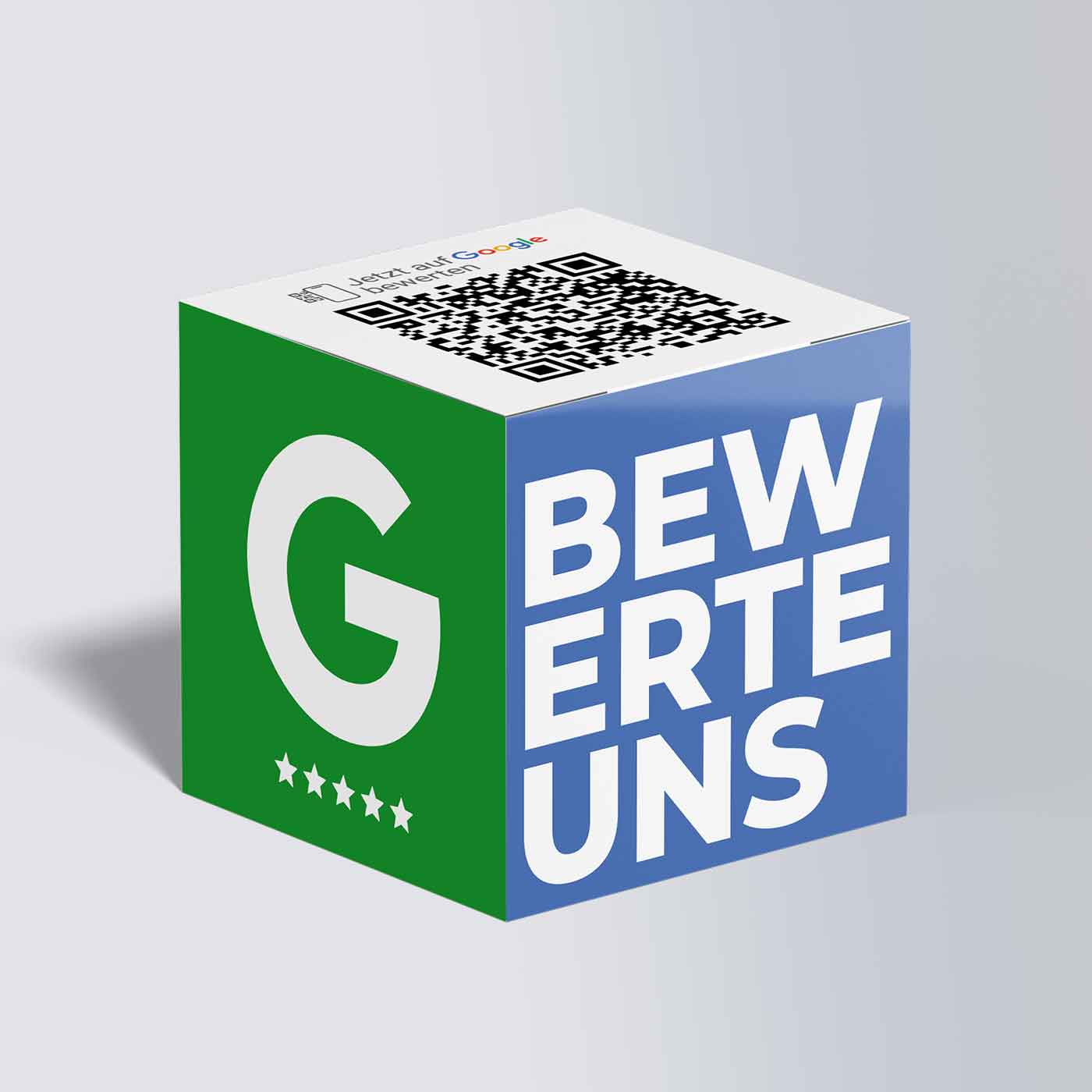 Google Bewertung QR Code Box Color