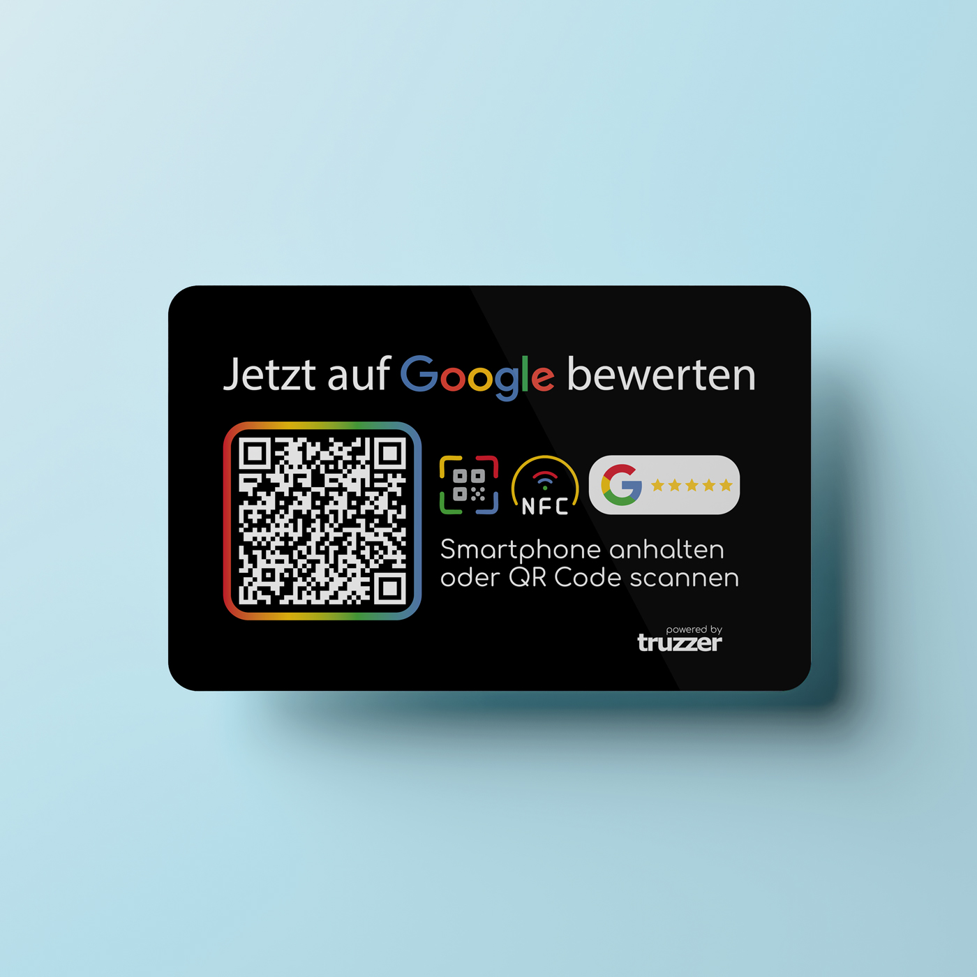 Google Bewertung NFC Karte "G" mit Google Bewertung QR Code