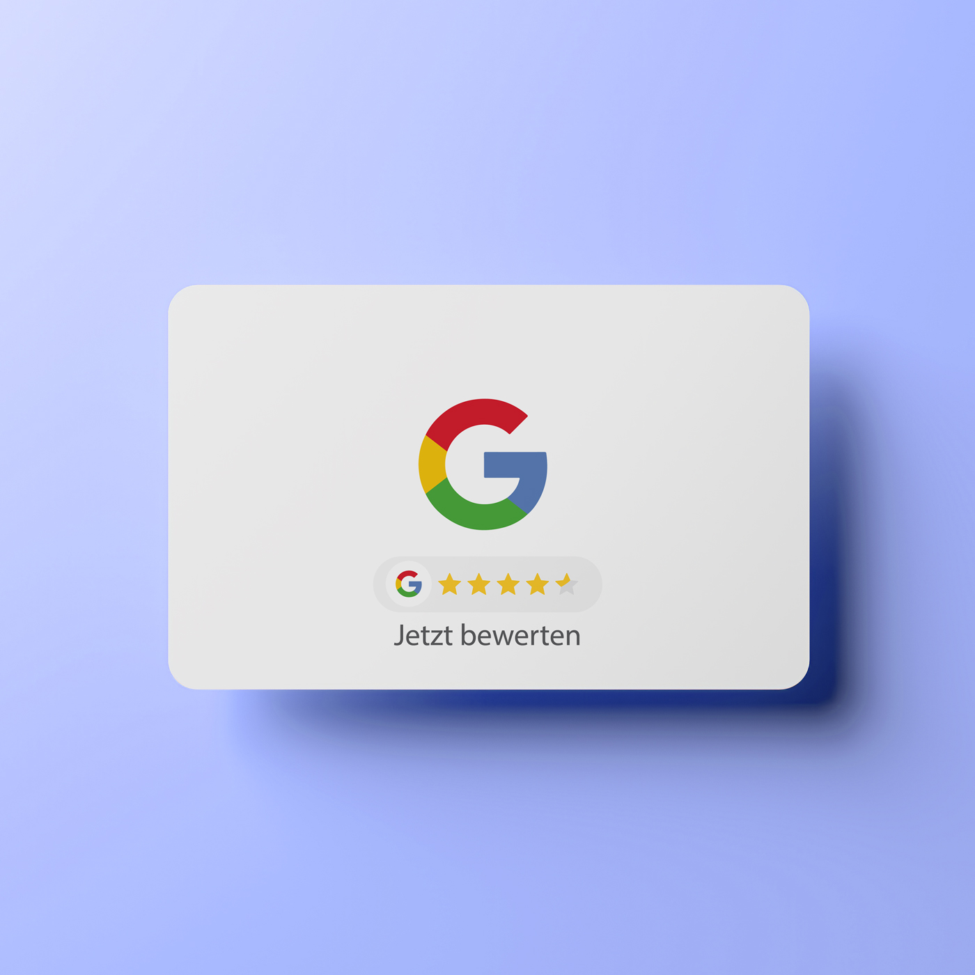Google Bewertung NFC Karte "G" mit Google Bewertung QR Code