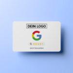 Bewerten Sie uns auf Google Visitenkarte G mit Google Bewertung QR Code