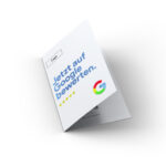 Google Bewertung QR Code Klapp-Visitenkarte mit edlem UV Lack