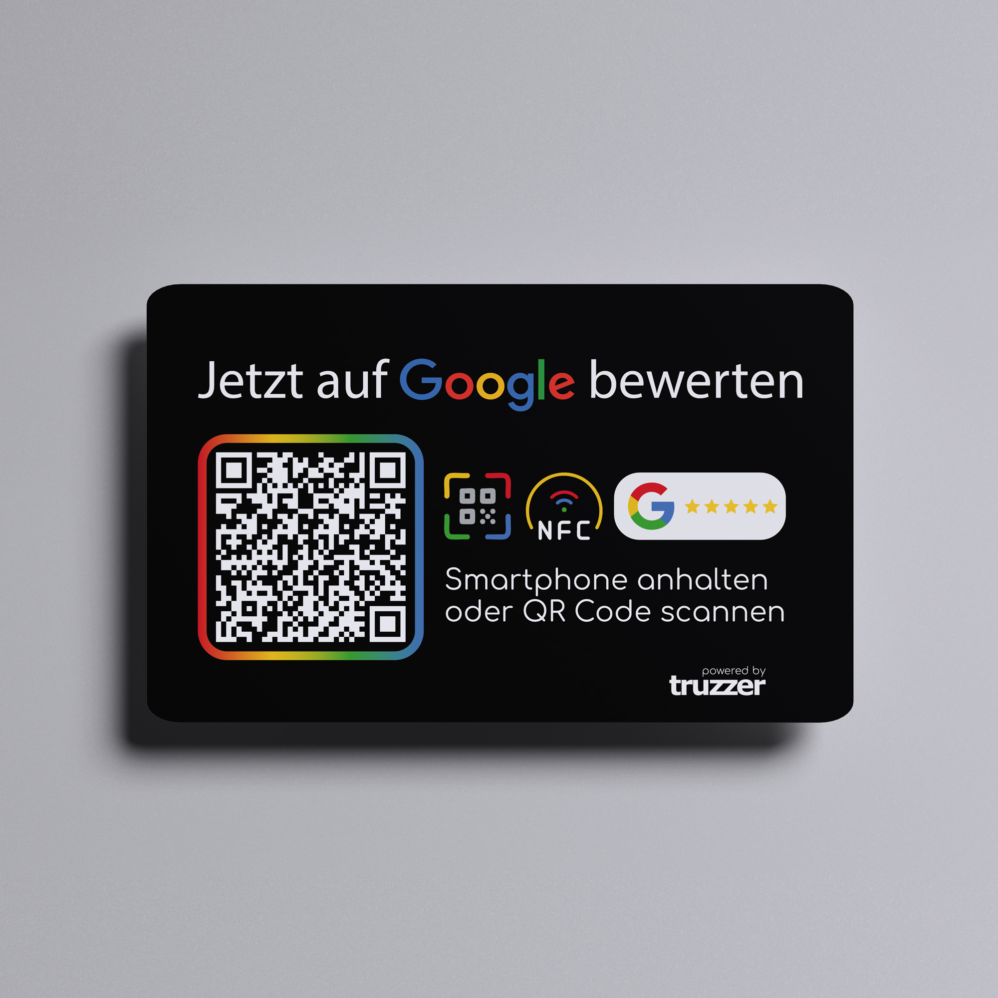 Google Bewertung NFC Karte "G" mit Google Bewertung QR Code