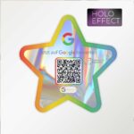 Google Bewertung Hologramm Sticker mit QR Code – Stern Design – 3 Größen – Eyecatcher für mehr Bewertungen – Bild 3