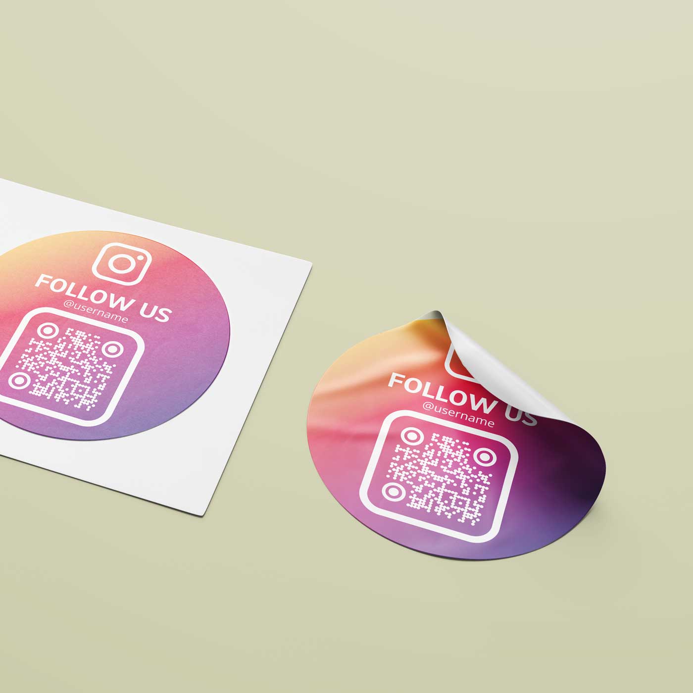 Instagram Follower QR Code Sticker Etikettenrolle