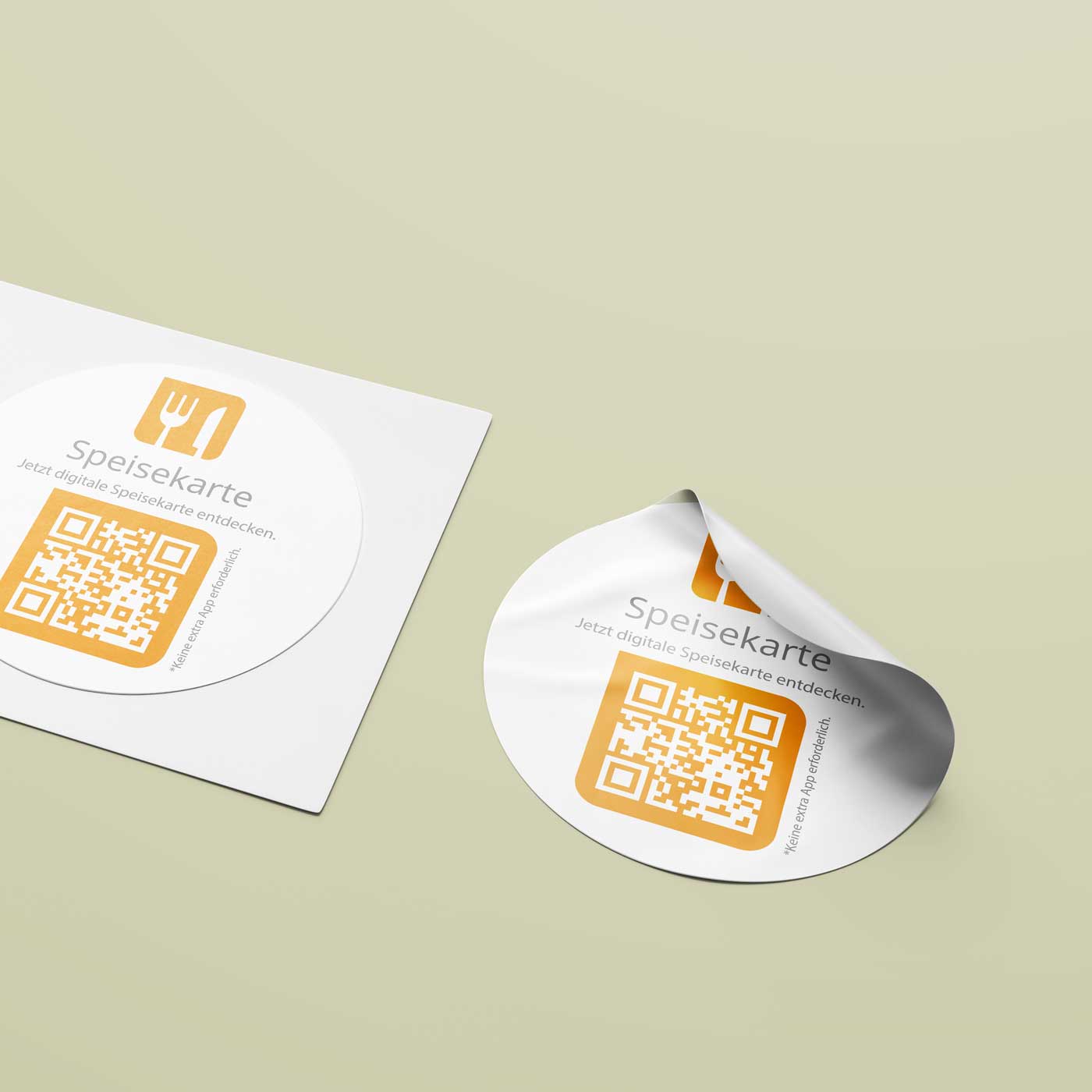 Digitale Speisekarte QR Code Etikettenrolle – Einfach scannen & ansehen