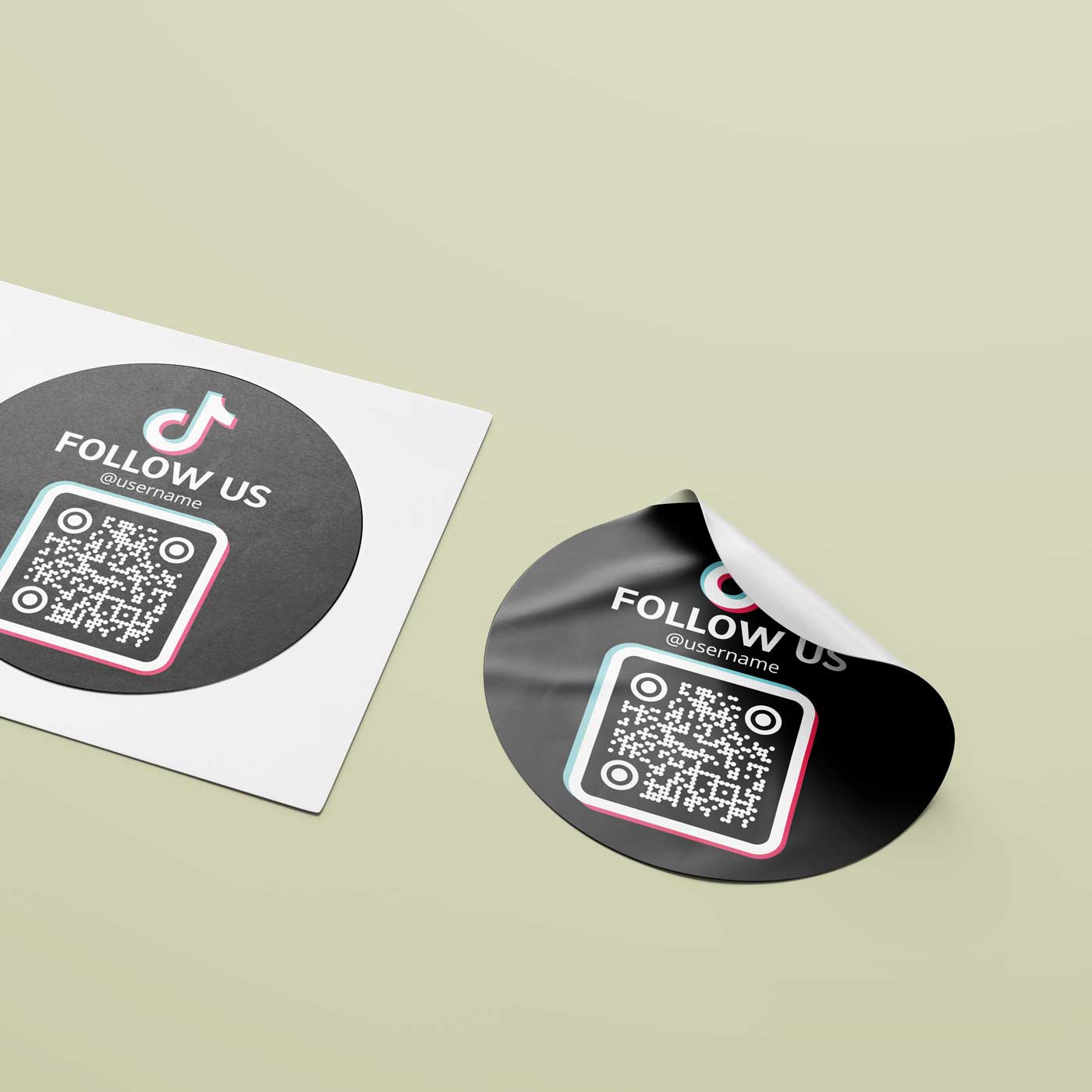 TikTok Follower QR Code Sticker Etikettenrolle – Mehr Reichweite mit QR-Aufklebern