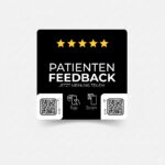 Patienten Feedback Sticker mit NFC & QR-Code