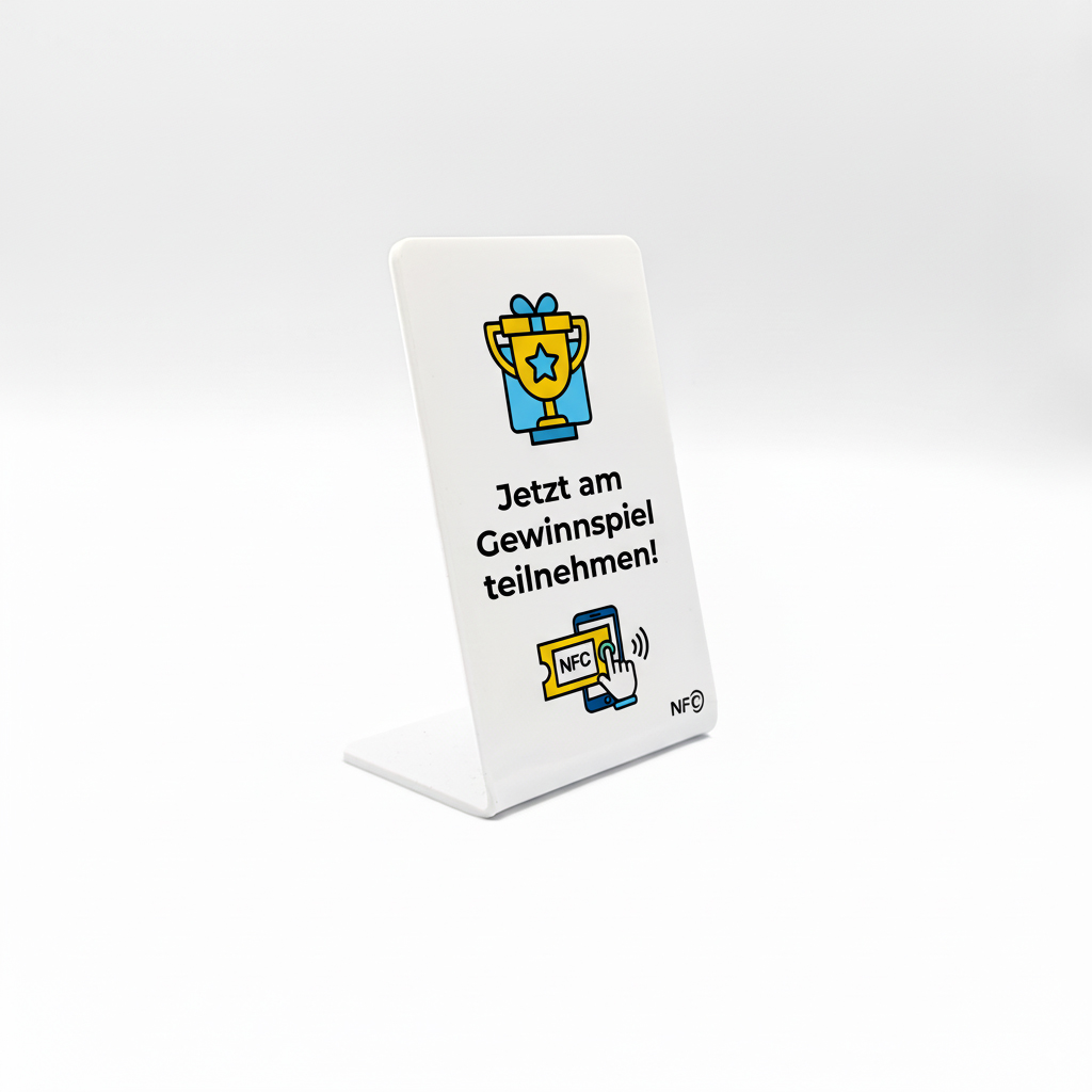 Individuelle NFC Aufsteller – mit eigenem Design & custom Link