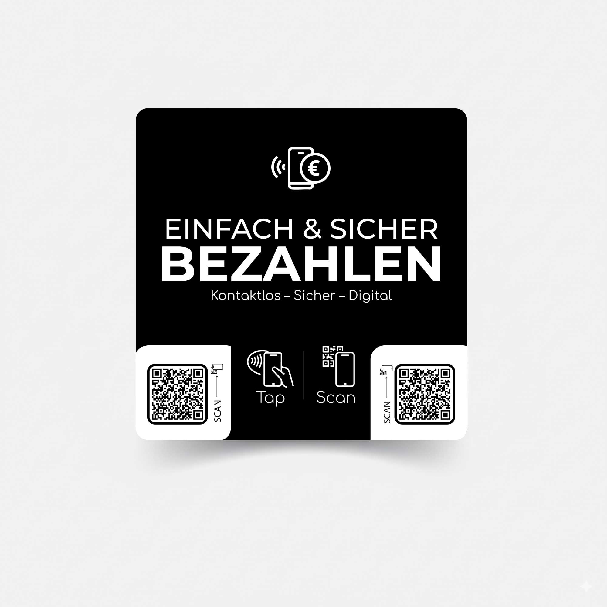 payment-black Kontaktlos Bezahlen Sticker mit NFC & QR-Code – Bild 1