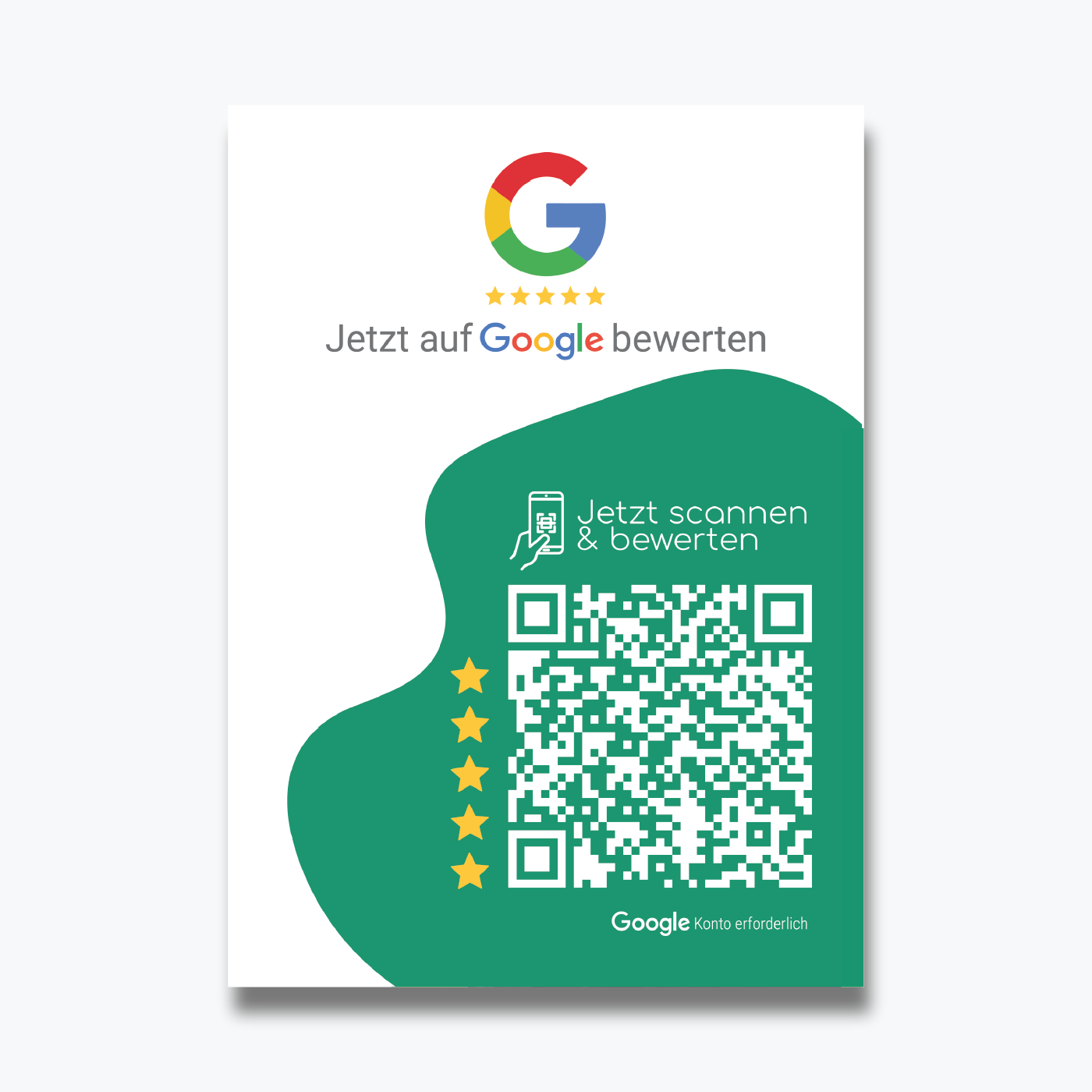 Google Bewertung QR Karte "Friend"