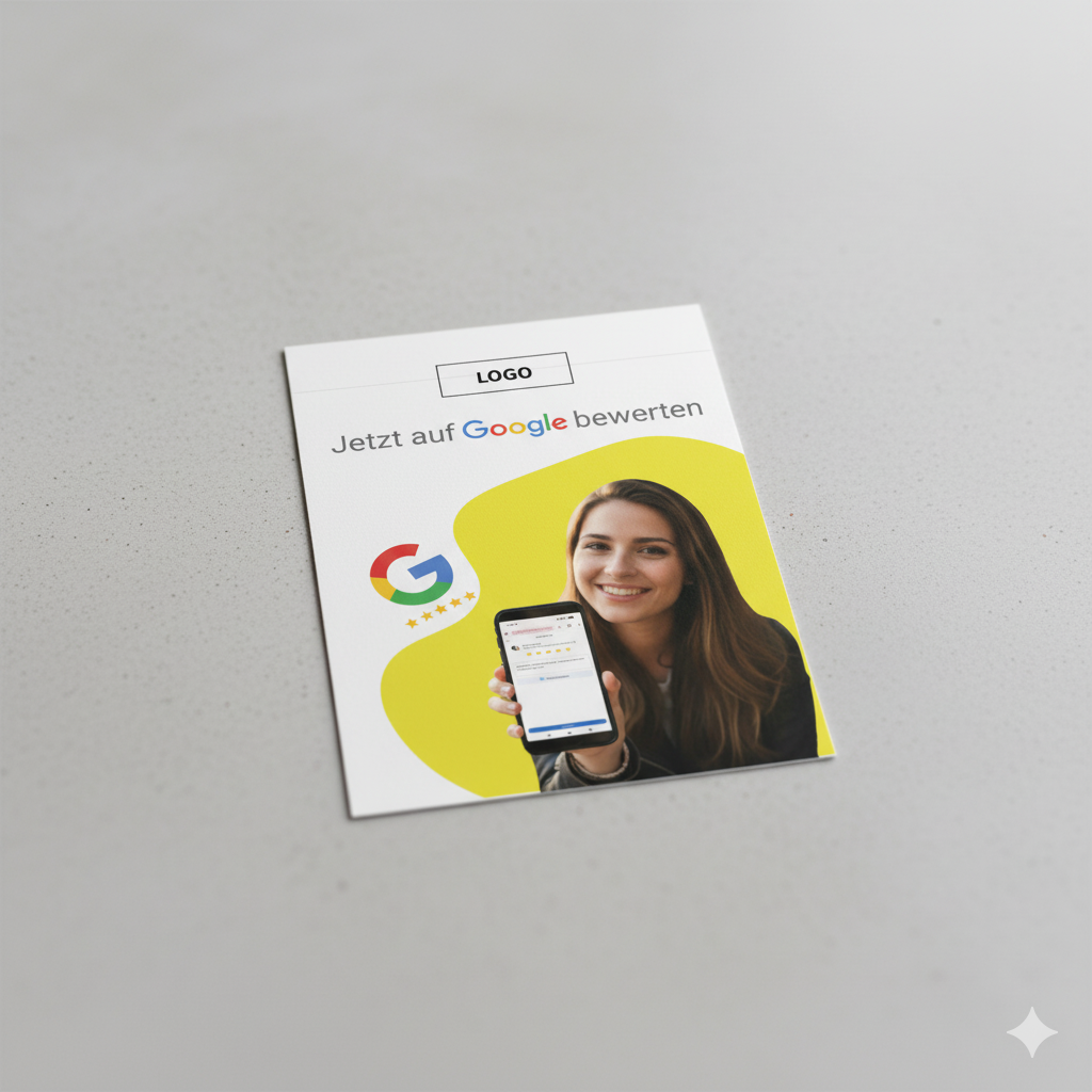 Google Bewertung QR Karte "Friend"