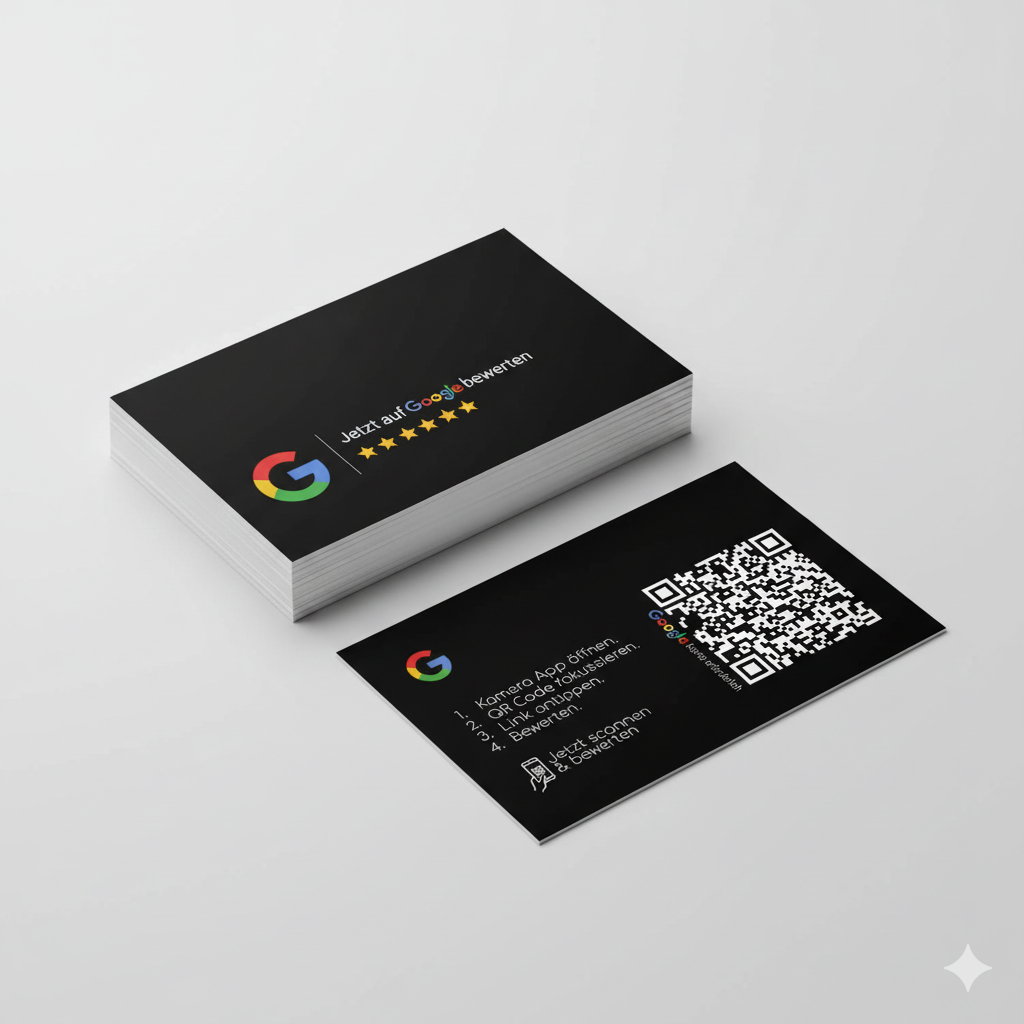 Google Bewertung QR Code Visitenkarte Standard Pro