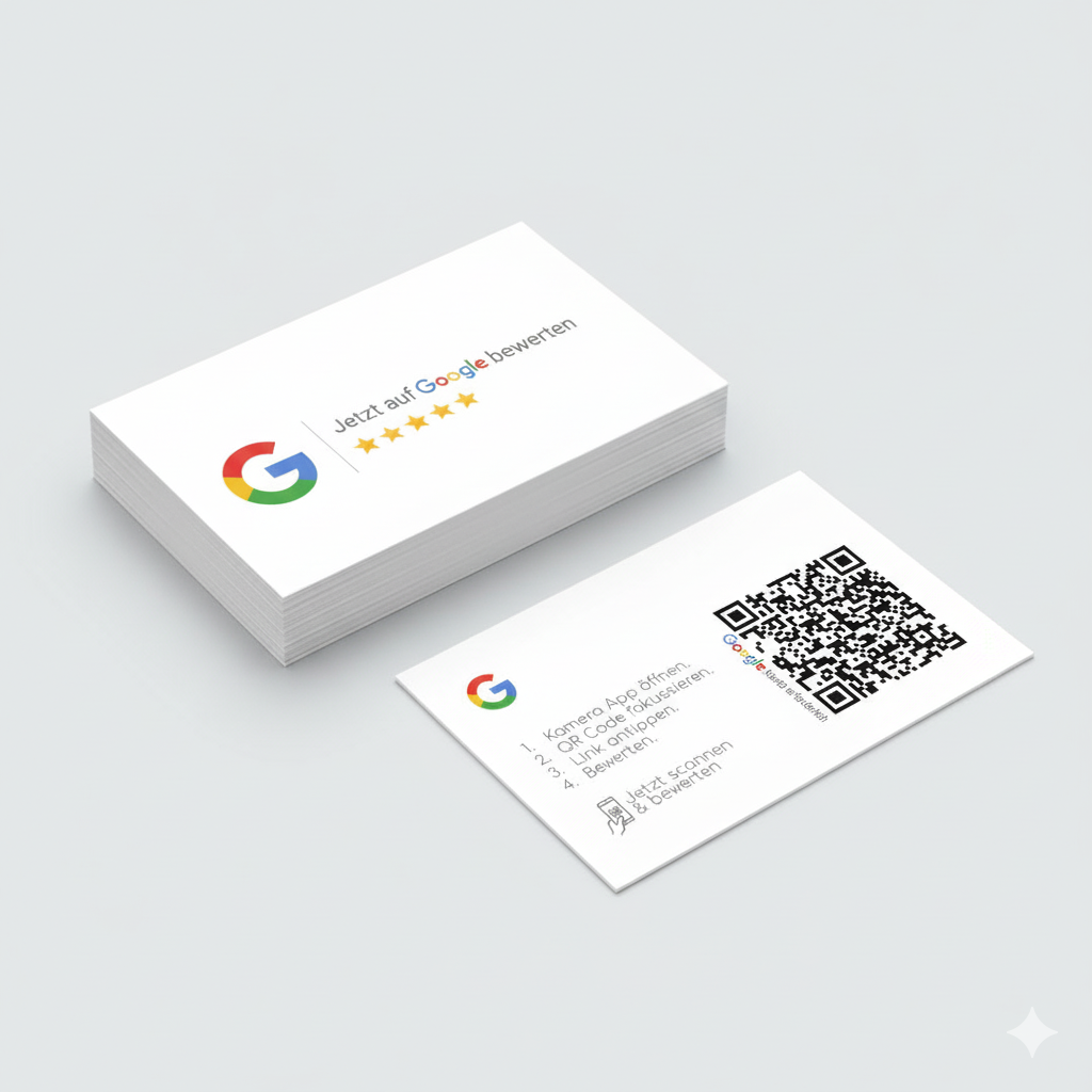 Google Bewertung QR Code Visitenkarte Standard Pro