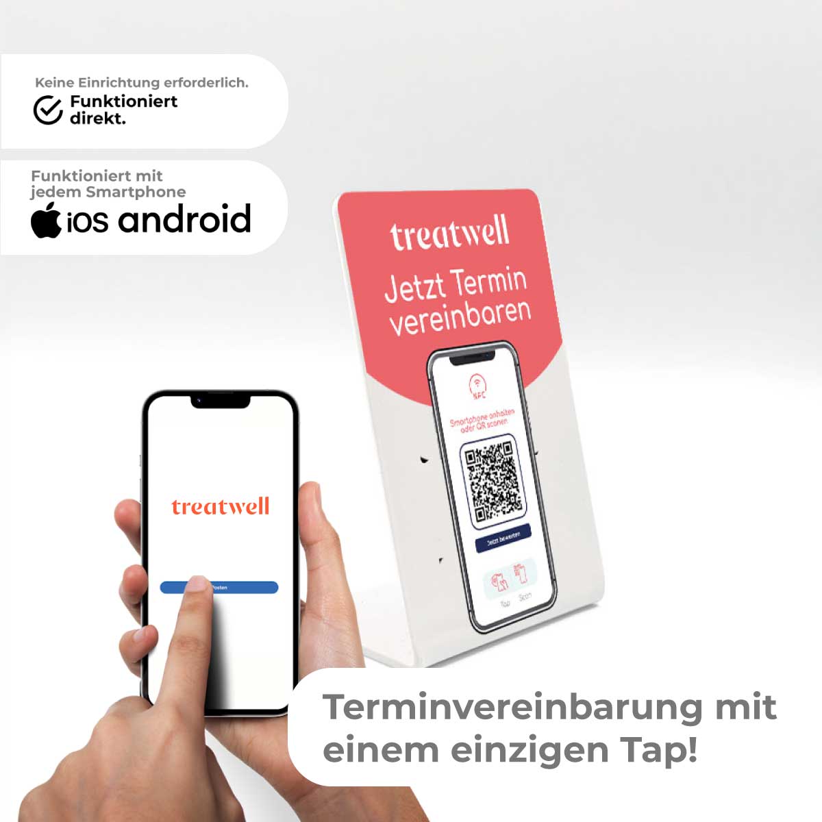 Treatwell Terminvereinarung NFC & QR Aufsteller