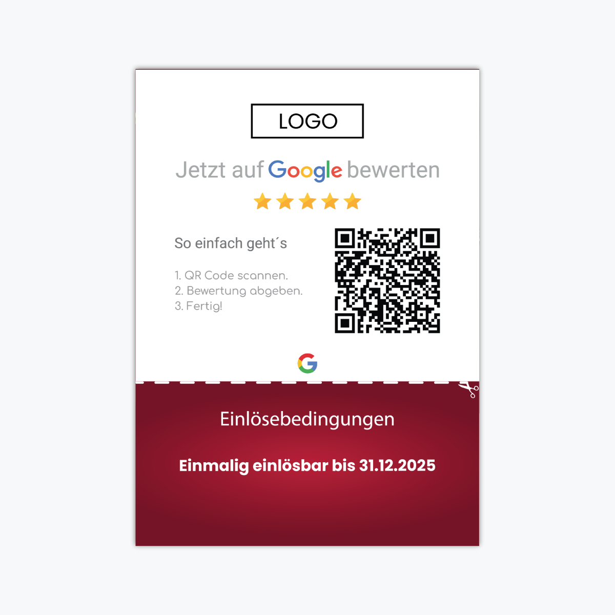 Google Bewertung Karte BONUS – XMAS Edition