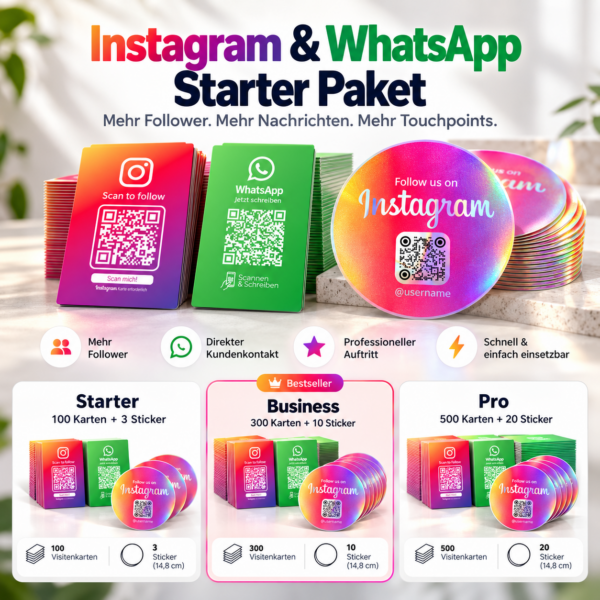 Instagram & WhatsApp Bewertungs Starter Set Cover
