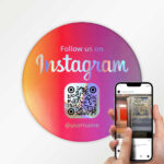 Instagram & WhatsApp Holo-Sticker auf Smartphone