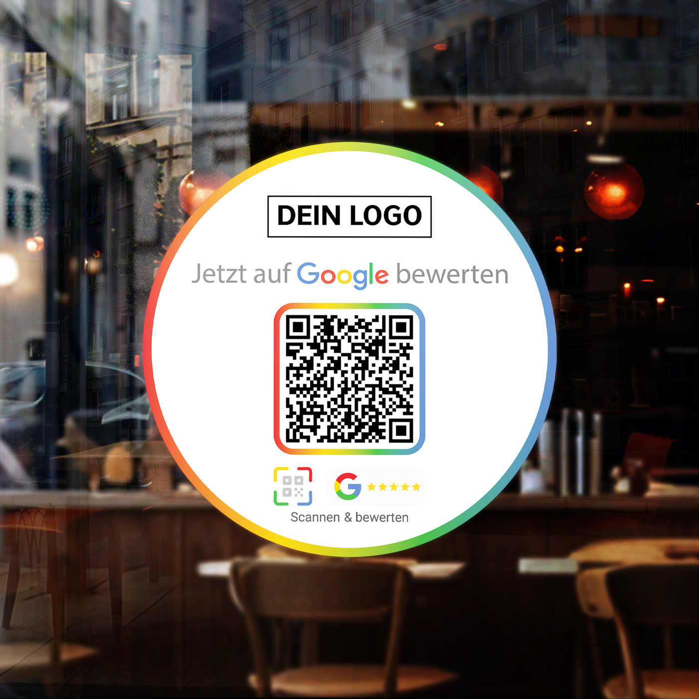 Google Bewertungssticker Window